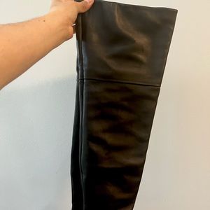 Zara leather over knee boots